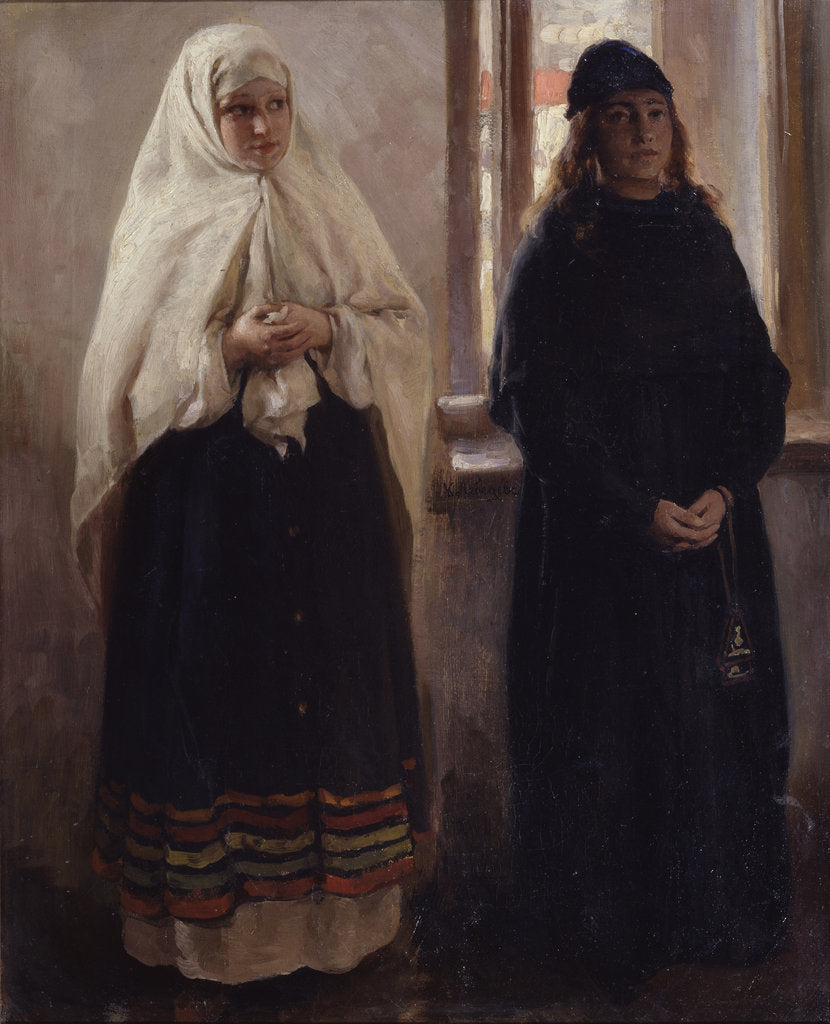 Detail of Two Worlds by Klavdi Vasilyevich Lebedev