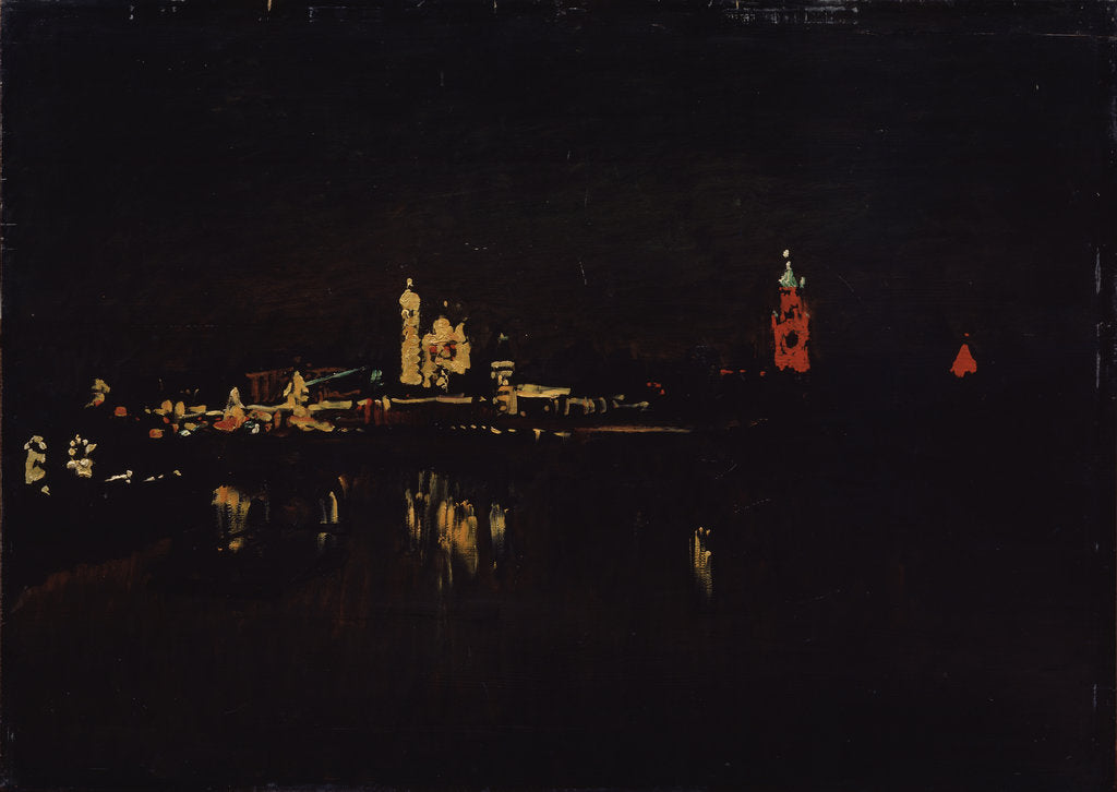 Detail of Illumination of the Moscow Kremlin, 1896 by Isaak Ilyich Levitan