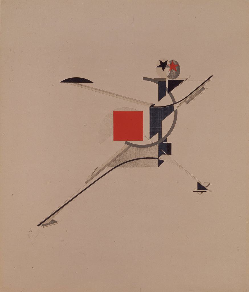 Detail of The New. Figurine for the opera Victory over the sun by A. Kruchenykh, 1920-1921 by El Lissitzky