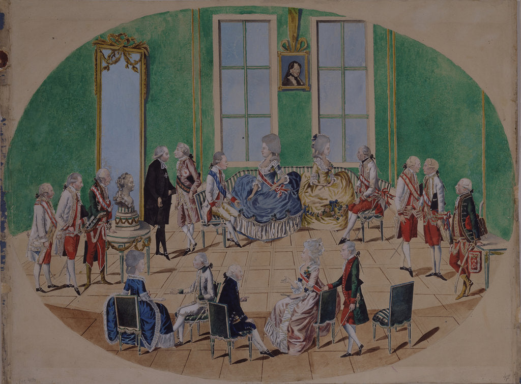 Detail of Grand Duke Pavel Petrovich and Grand Duchess Maria Fyodorovna in Vienna in 1782, 1782 by Johann Hieronymus Loeschenkohl