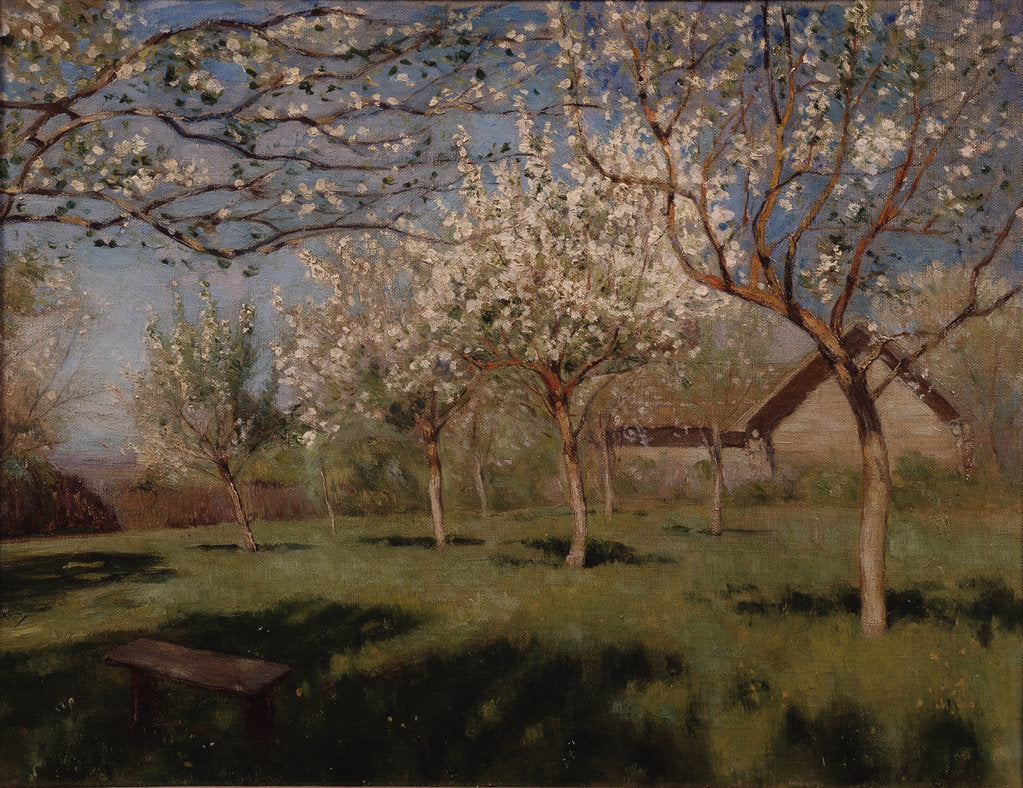 Detail of Apple trees blooming by Isaak Ilyich Levitan