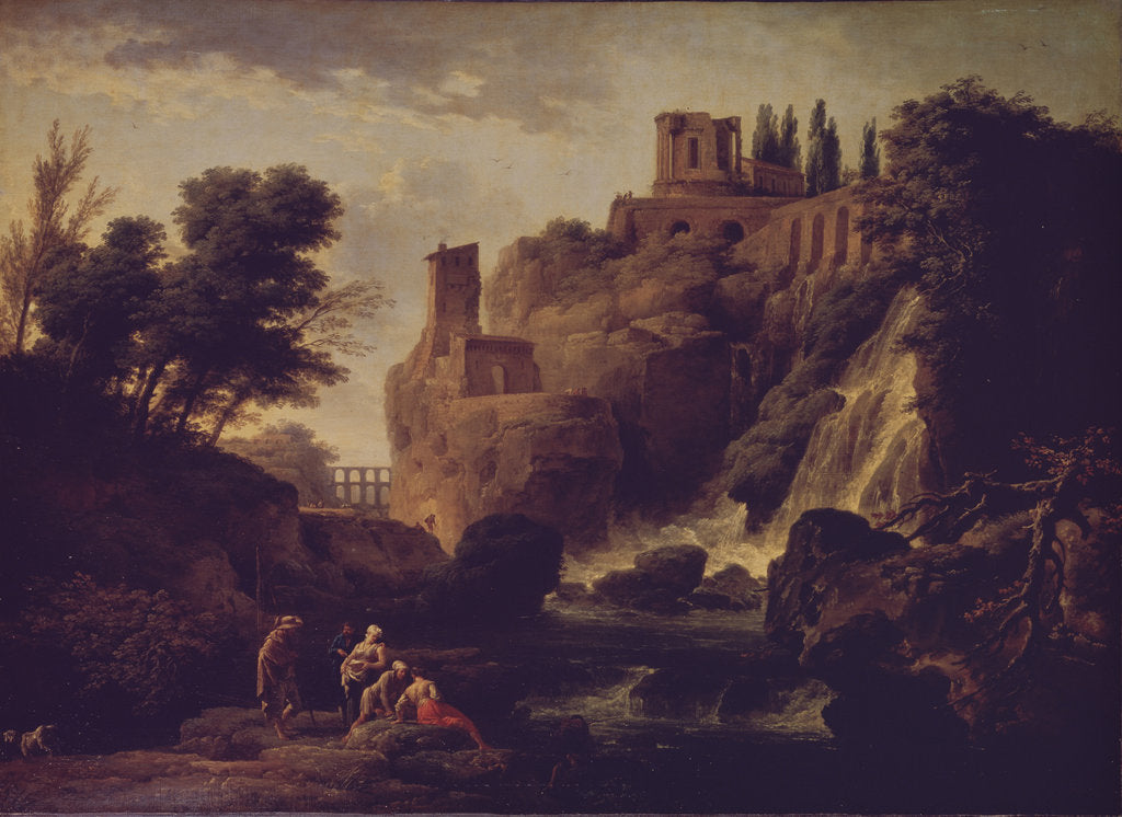 Detail of Waterfall in Tivoli, 1747 by Claude Joseph Vernet