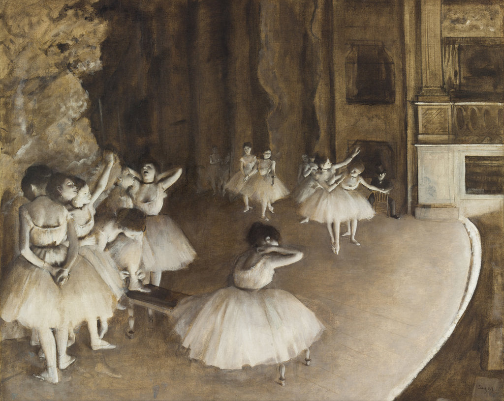 Detail of Rehearsal on the Stage, 1874 by Edgar Degas