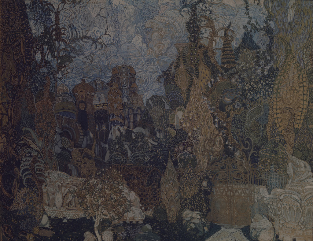 Detail of Stage design for the ballet The Firebird by I. Stravinsky, 1910 by Alexander Yakovlevich Golovin