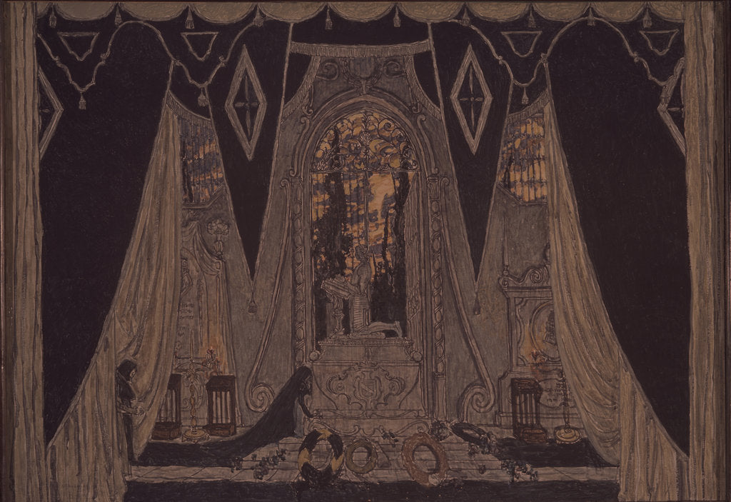 Detail of Stage design for the play Don Juan by J.-B. Molliére, 1910 by Alexander Yakovlevich Golovin
