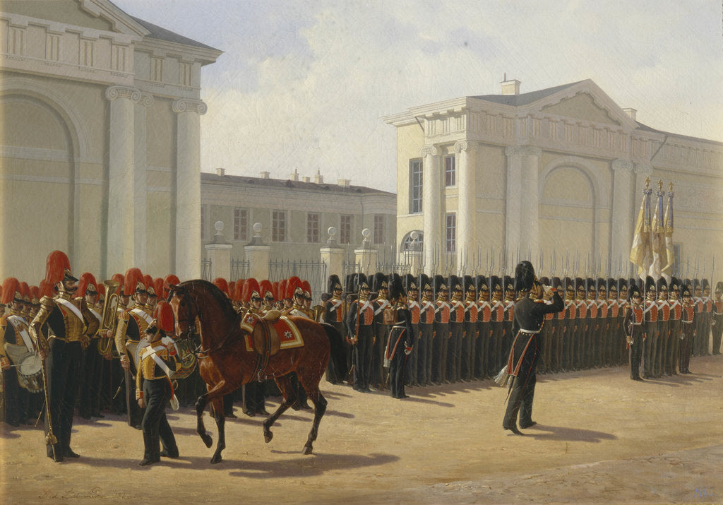 Detail of The Leib Guard Izmailovo Regiment, 1846 by Adolphe Ladurner