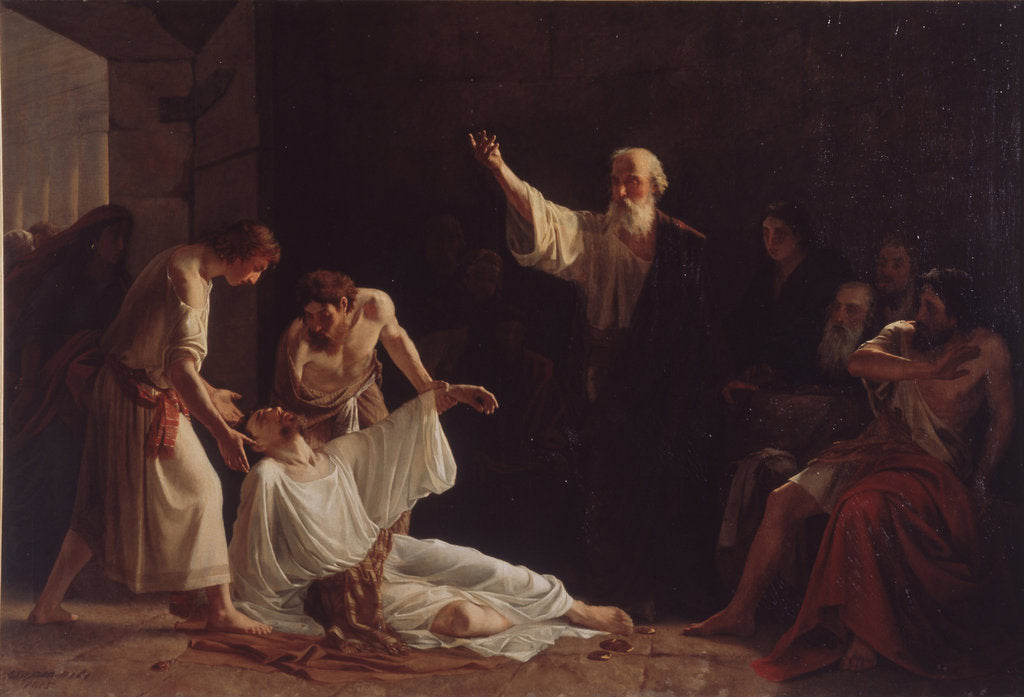 Detail of The Punishment of Ananias and Sapphira, 1865 by Alexei Alexeyevich Harlamov