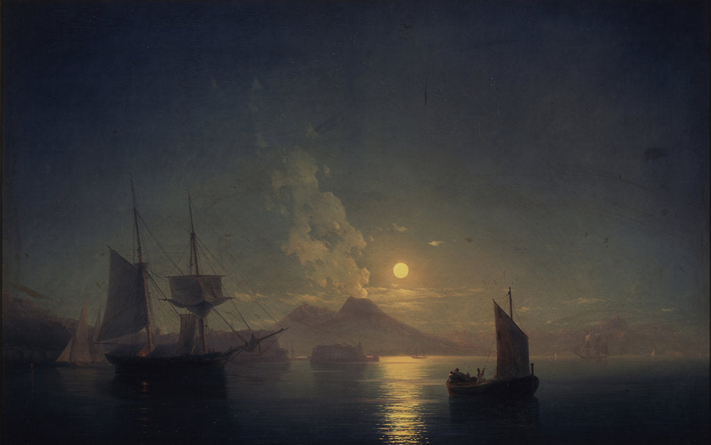 Detail of Naples by night, 1850 by Ivan Konstantinovich Aivazovsky