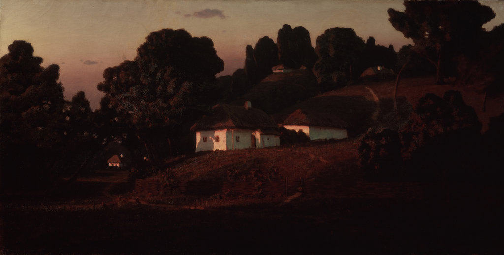 Detail of Evening at the Ukraine, 1878 by Arkhip Ivanovich Kuindzhi