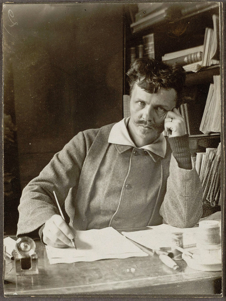 Detail of Self-Portrait by August Strindberg