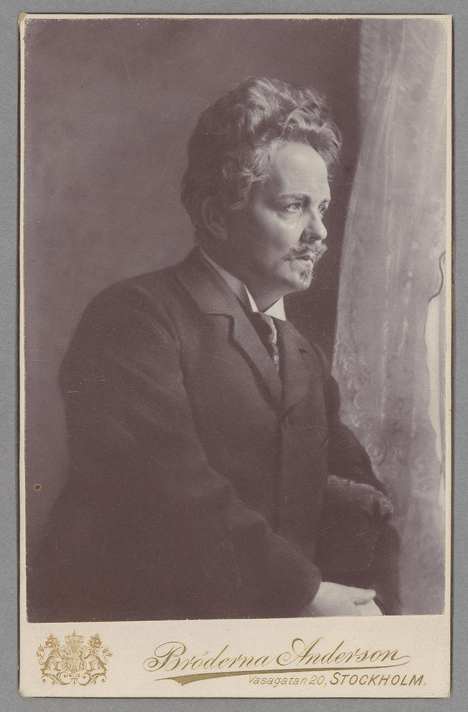Detail of August Strindberg by Photo studio Andersson Bros.