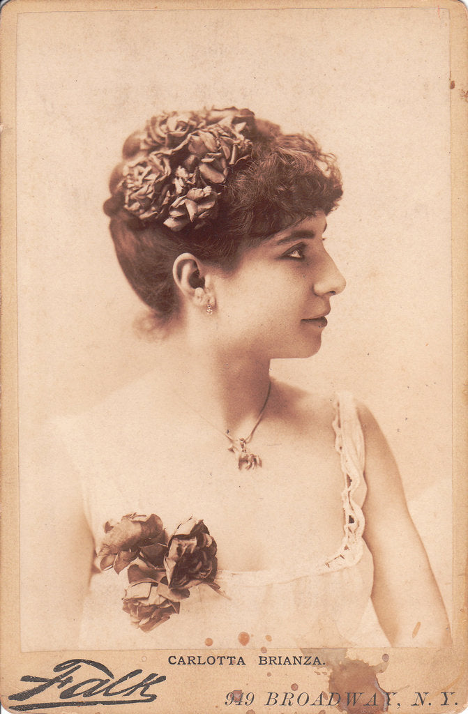 Detail of Carlotta Brianza by Photo studio Benjamin J. Falk