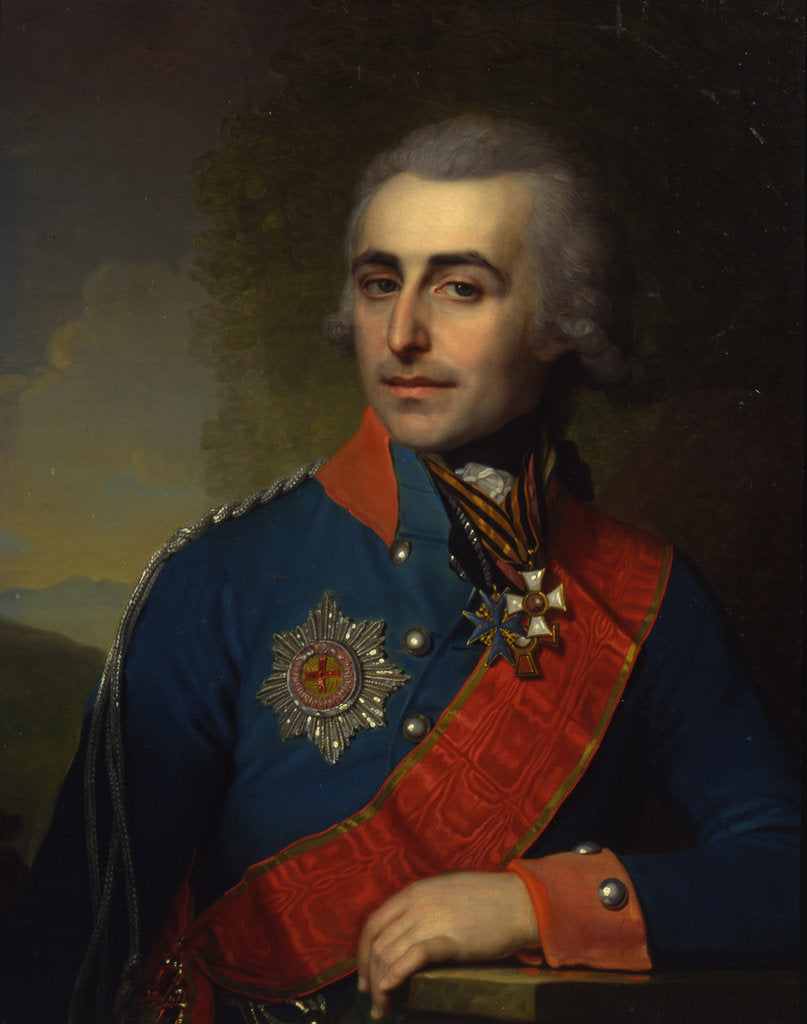 Detail of Portrait of the General-aide-de-camp Count Pyotr Tolstoy by Vladimir Lukich Borovikovsky