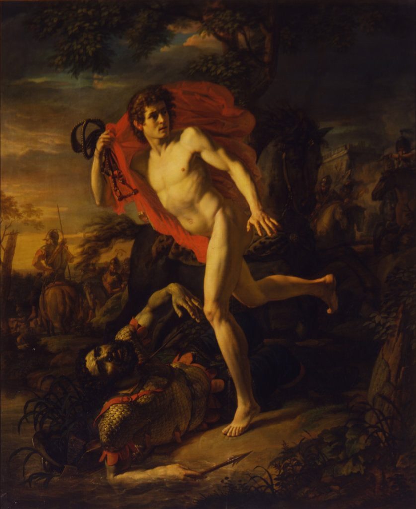 Detail of The heroic deed of a young Man in Kiev in the year 968 by Andrei Ivanovich Ivanov