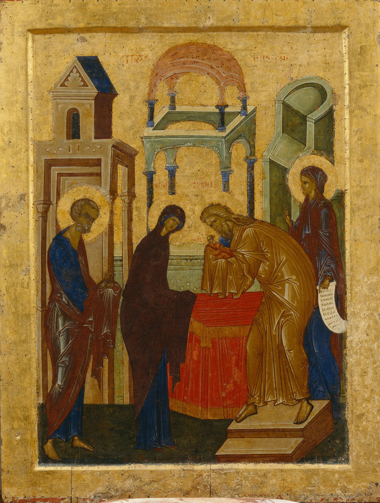 Detail of The Presentation of the Virgin Mary by Russian icon