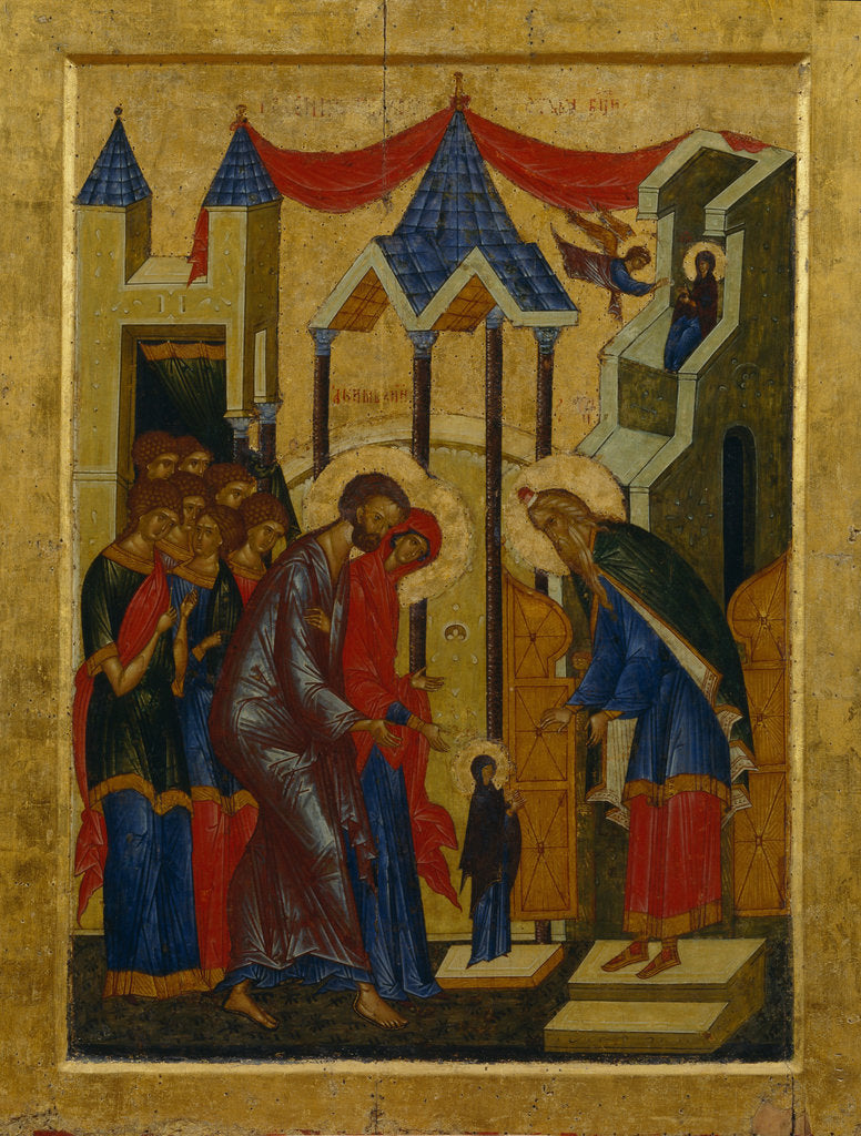 Detail of The Presentation in the Temple by Russian icon