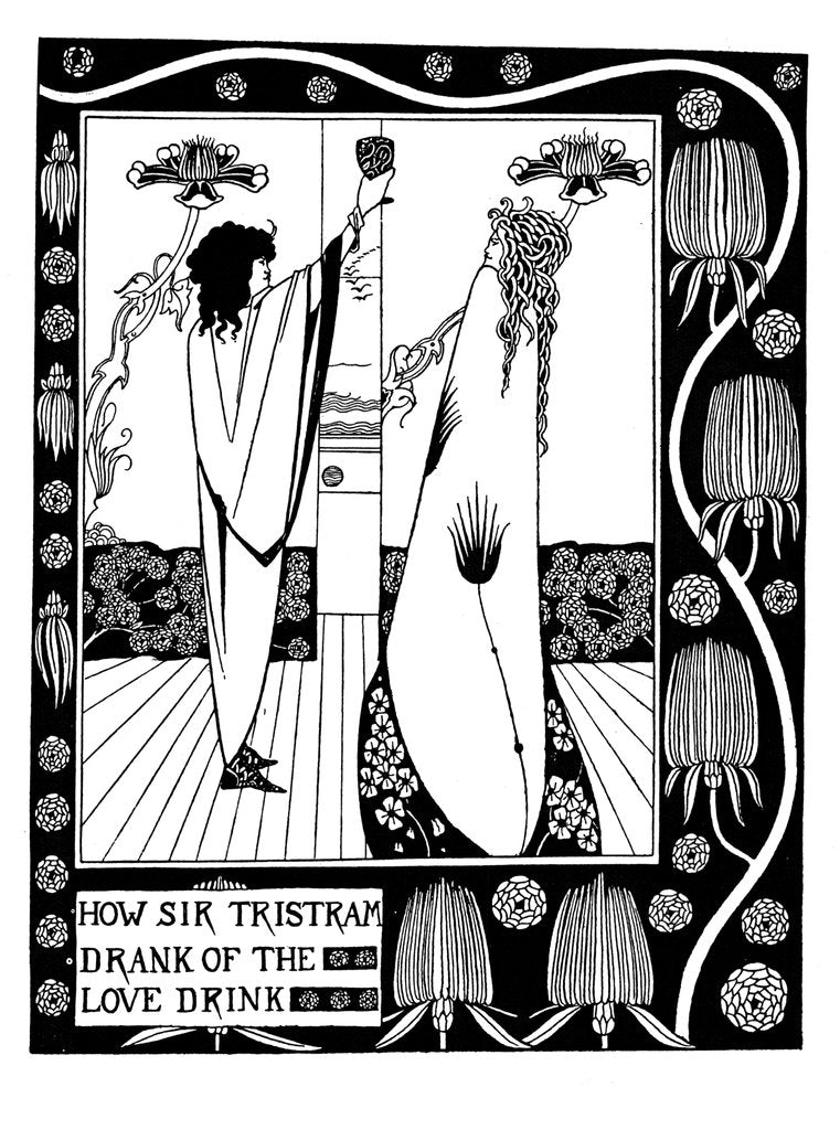 Detail of Illustration to the book Le Morte dArthur by Sir Thomas Malory by Aubrey Beardsley