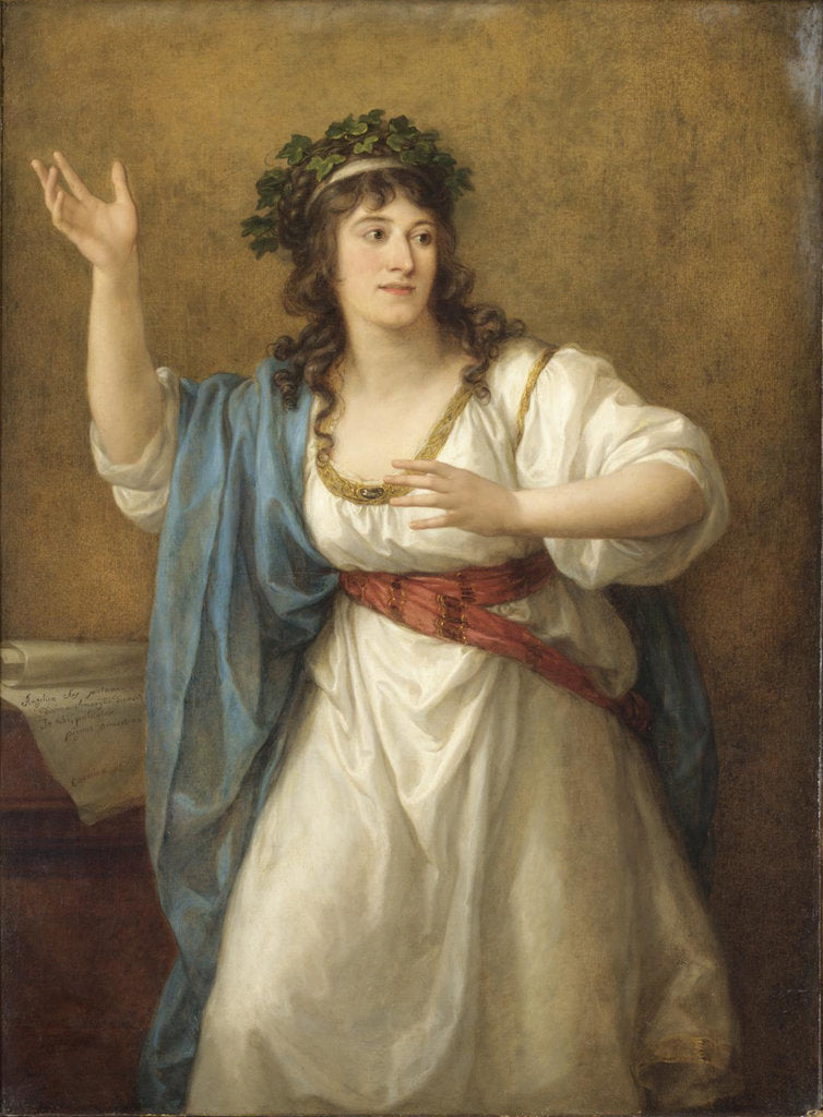 Detail of Portrait of the poetess Teresa Bandettini-Landucci by Angelika Kauffmann