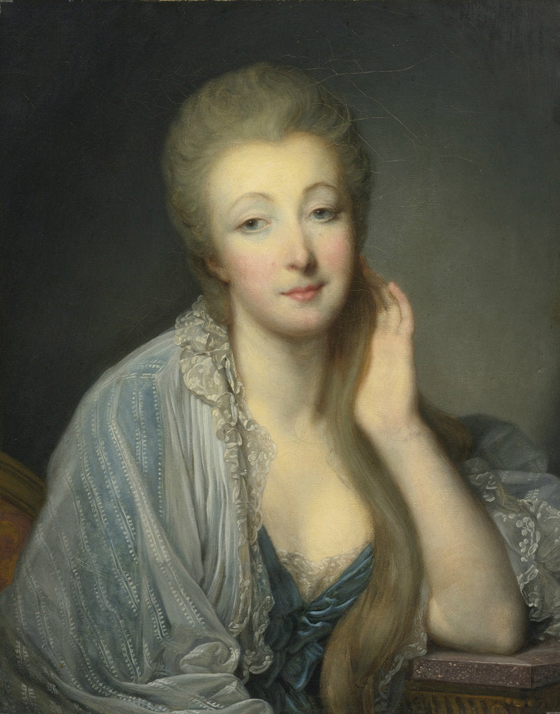 Detail of Jeanne Bécu, comtesse Du Barry by Jean-Baptiste Greuze