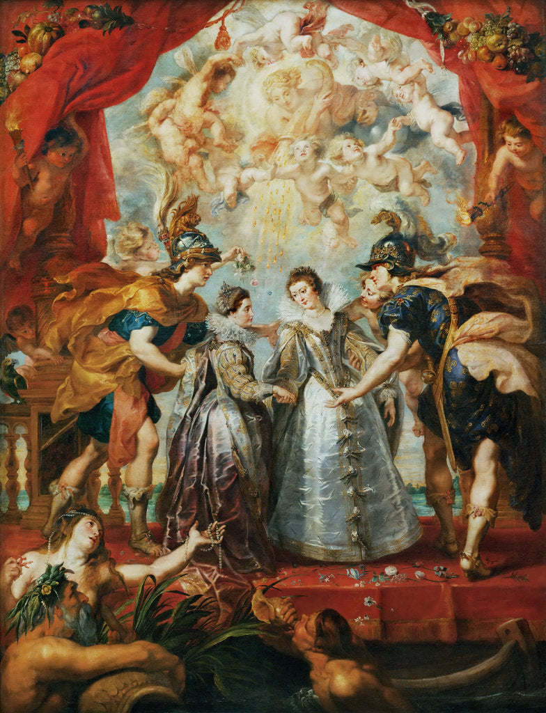 Detail of The Exchange of the Princesses at the Spanish Border. (The Marie de Medici Cycle) by Pieter Paul Rubens