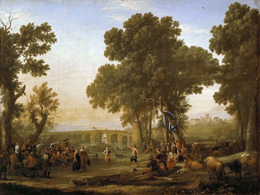Detail of The Village Festival by Claude Lorrain