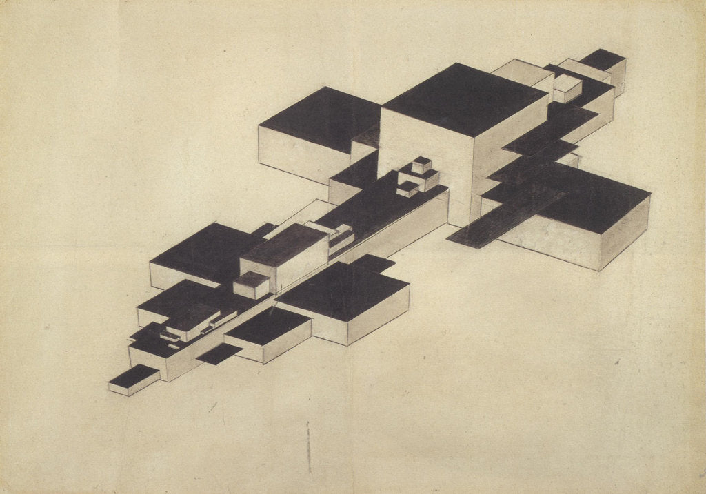 Detail of Design for Supremolet (Suprematist Plane) by Ilya Grigoryevich Chashnik