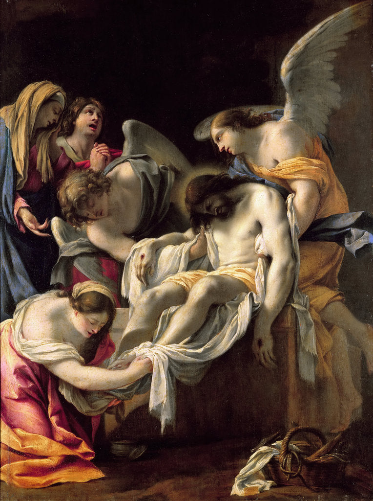 Detail of The Entombment of Christ by Simon Vouet