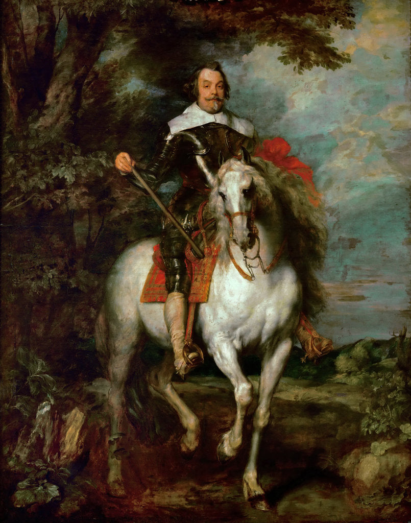 Detail of Equestrian portrait of Francisco de Moncada (1586?1635), Marquis of Aytona and Count of Ossuna by Sir Anthony van Dyck