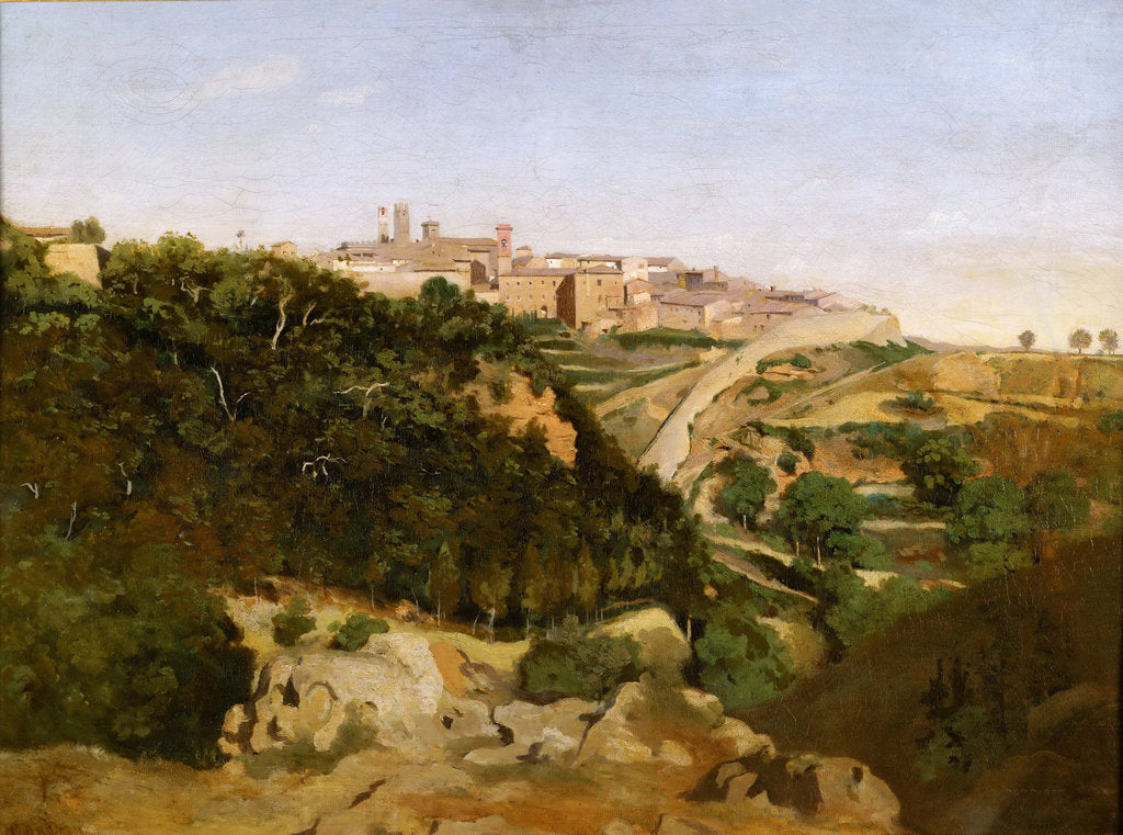 Detail of Volterra by Jean-Baptiste Camille Corot