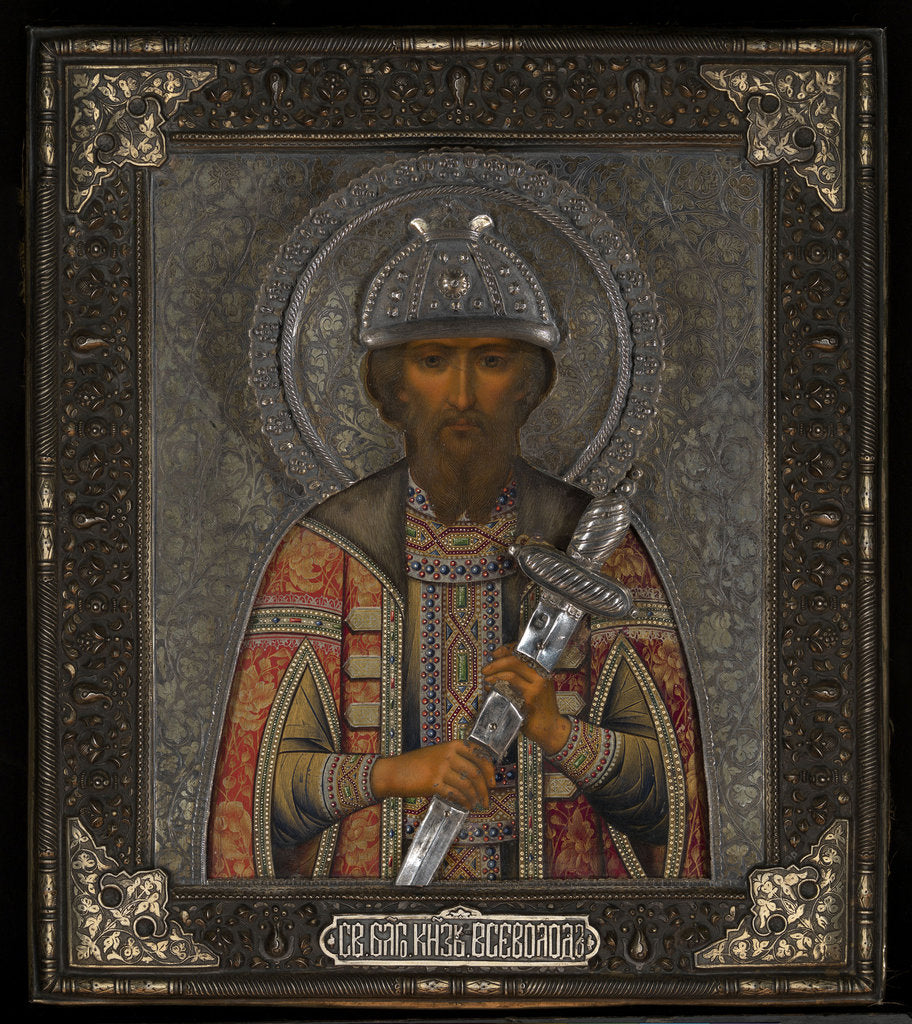 Detail of Saint Vsevolod Mstislavich, Prince of Pskov by Vasily Pavlovich Guryanov