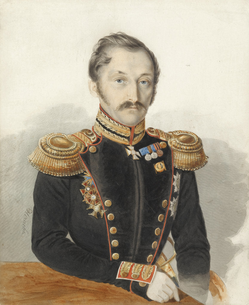 Detail of Portrait of General Alexander Danilovich Gerstenzweig by Ivan Alexeyevich Nechayev