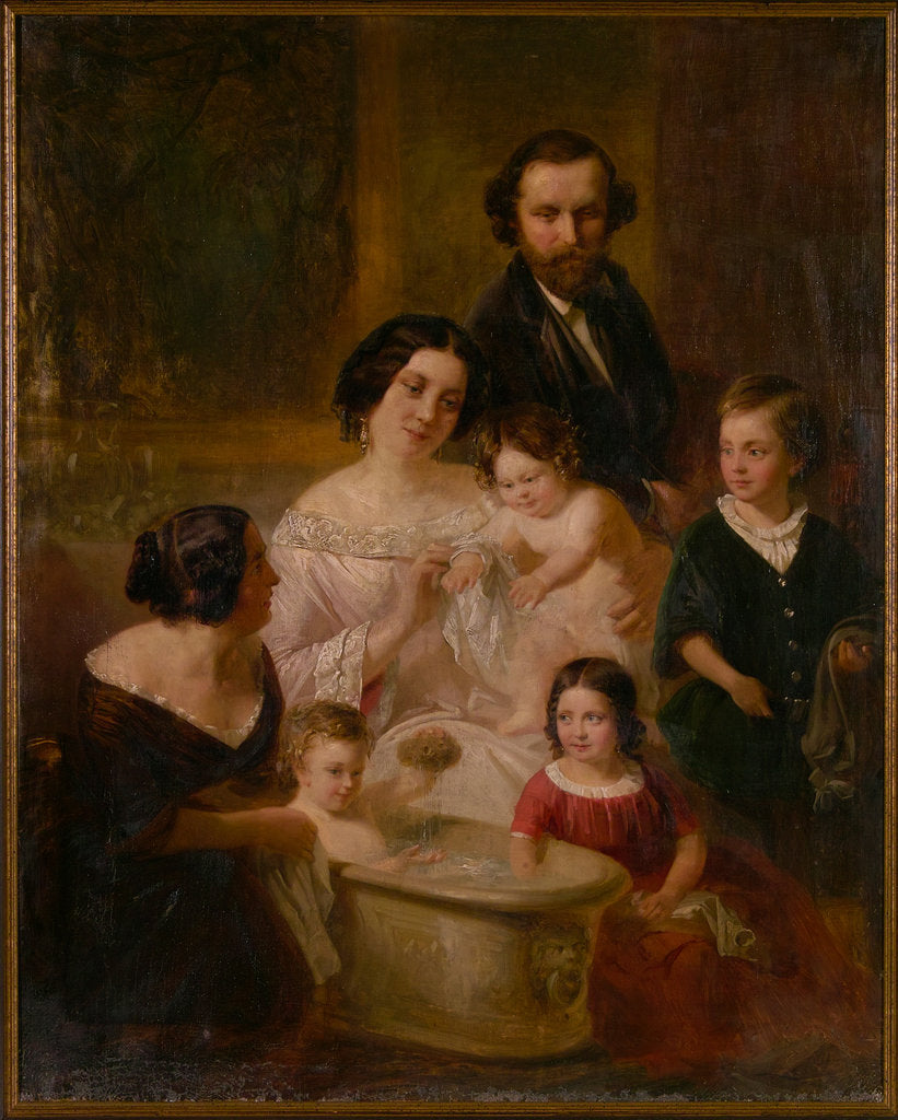 Detail of Family portrait by Edmund Wodick