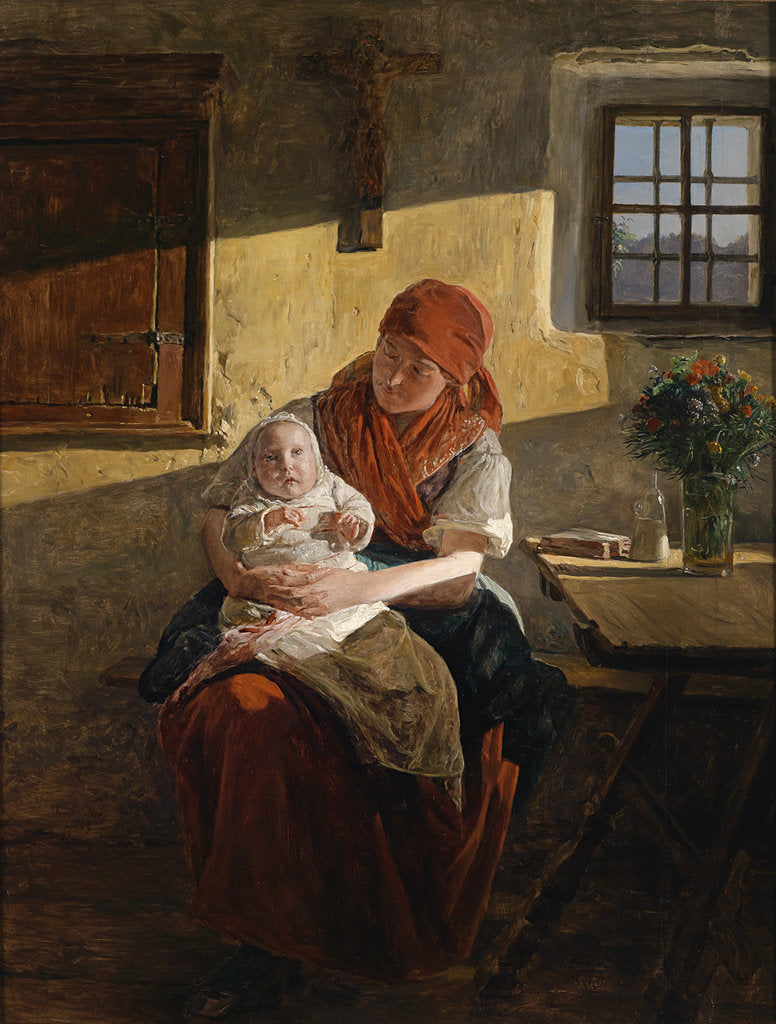 Detail of Sunday Rest by Ferdinand Georg Waldmüller