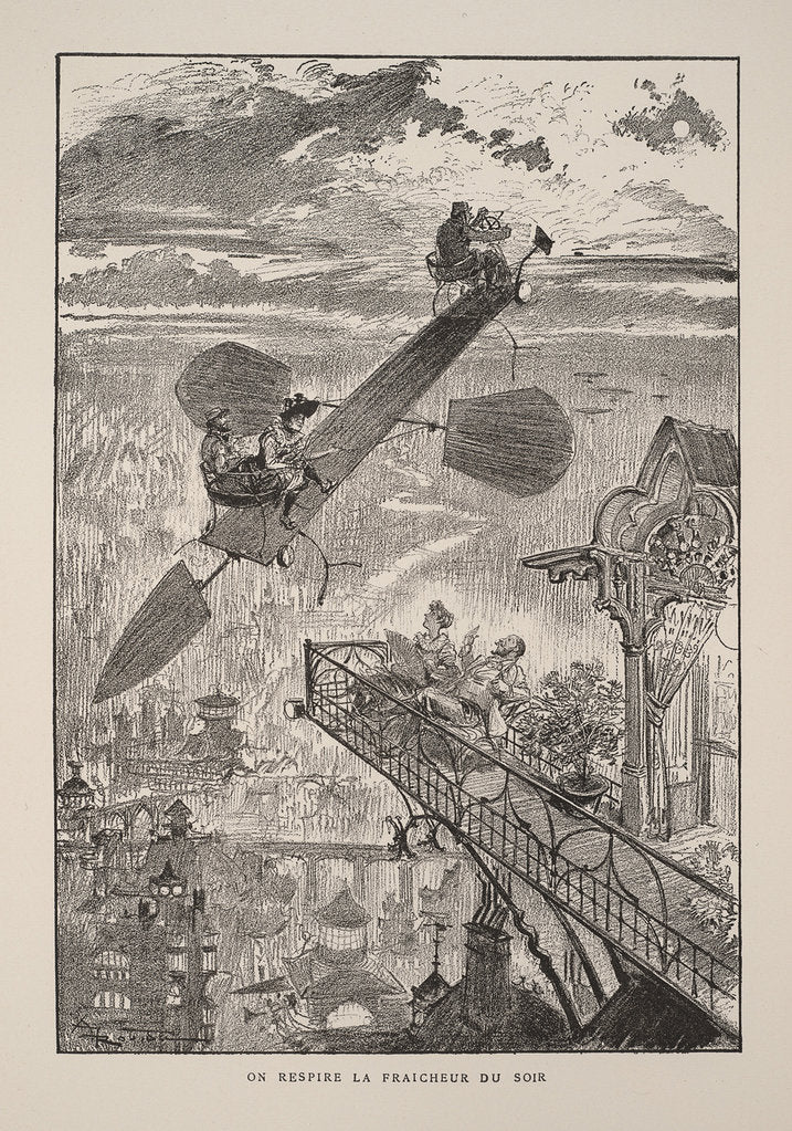 Detail of Illustration for Le vingtième siècle: La vie électrique by Albert Robida