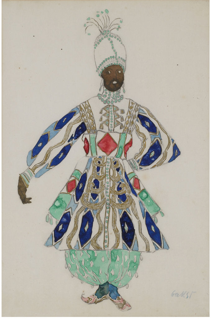 Detail of Costume design for the revue Aladin, or the Wonderful Lamp by Léon Bakst