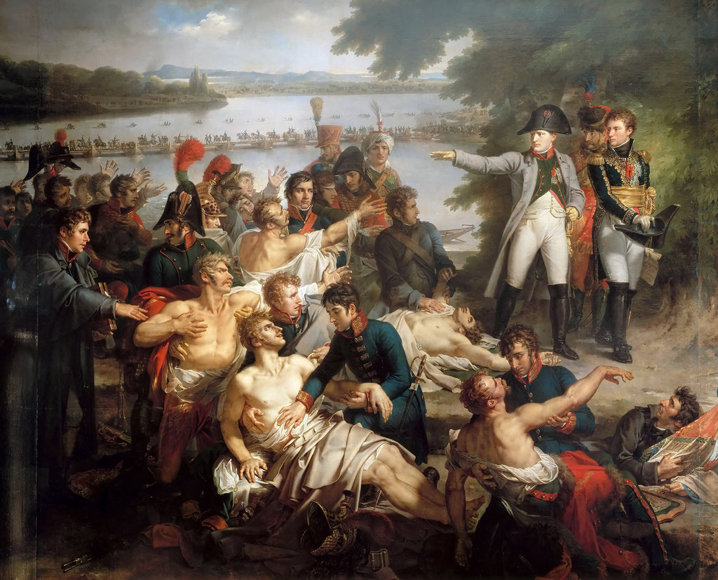 Detail of The Return of Napoleon to the Island of Lobau after the Battle of Essling, May 23, 1809 by Charles Meynier