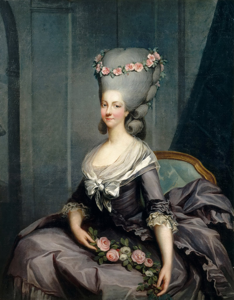 Detail of Portrait of Marie Louise of Savoy, Princess of Lamballe by Antoine-François Callet
