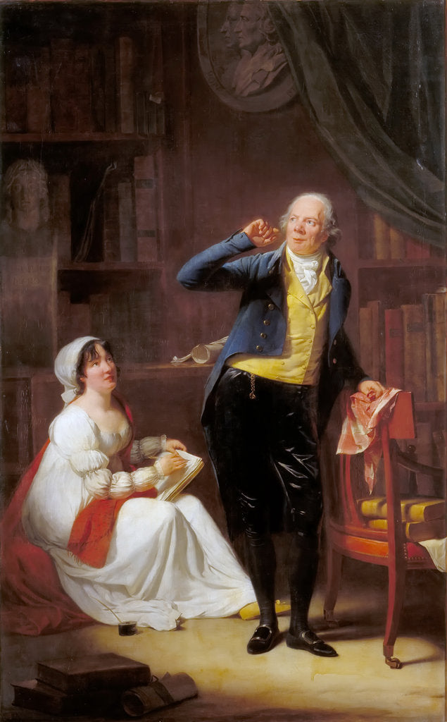 Detail of Jacques Delille and his wife by Henri-Pierre Danloux