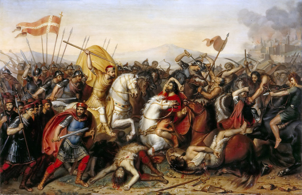 Detail of The Battle of Saucourt-en-Vimeu on 3 August 881 by Jean-Joseph Dassy