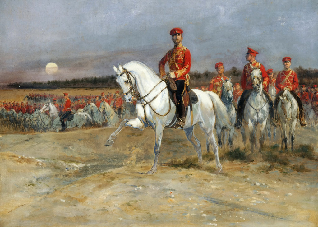 Detail of Tsarevich Nicholas Reviewing the Troops by Édouard Detaille