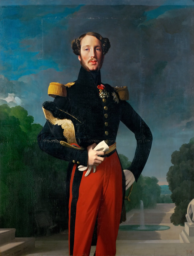Detail of Prince Ferdinand Philippe, Duke of Orléans by Jean Auguste Dominique Ingres