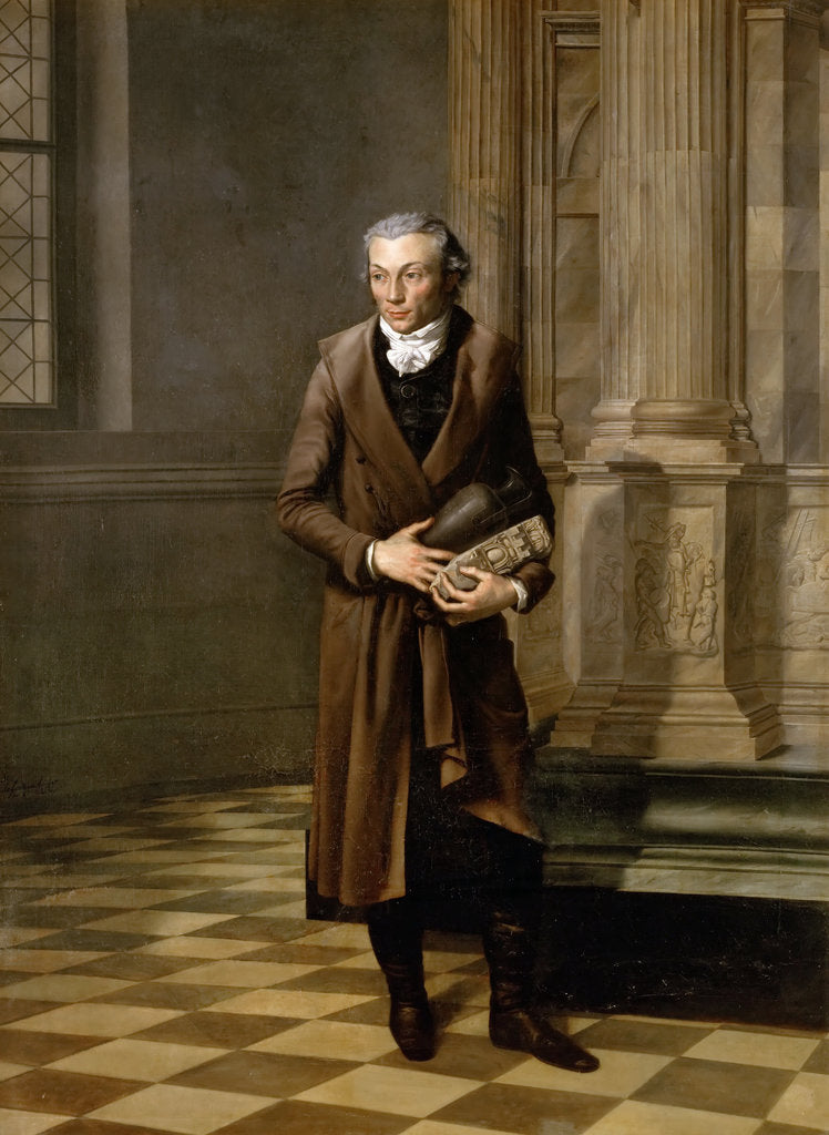 Detail of Portrait of the archaeologist Alexandre Lenoir by Pierre-Maximilien Delafontaine