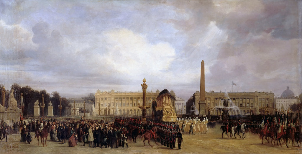 Detail of The Funeral Cortege of Napoleon I Passing Through the Place de la Concorde 15 December 1840 by Jacques Guiaud