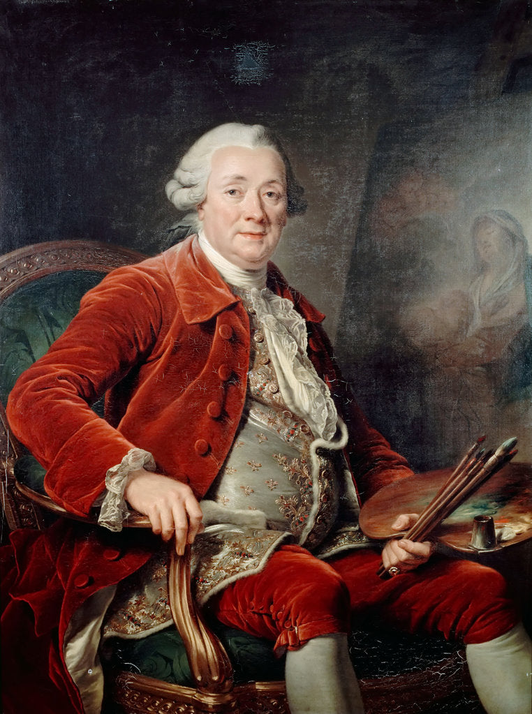 Detail of Portrait of Charles-Amédée-Philippe van Loo by Adélaïde Labille-Guiard