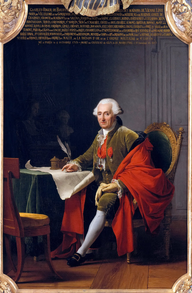 Detail of Charles-Roger, prince de Bauffremont by Adélaïde Labille-Guiard