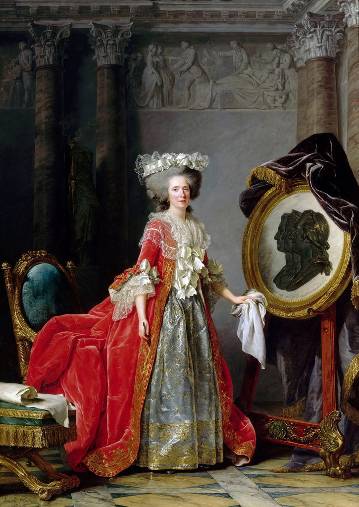 Detail of Princess Marie Adélaïde of France by Adélaïde Labille-Guiard