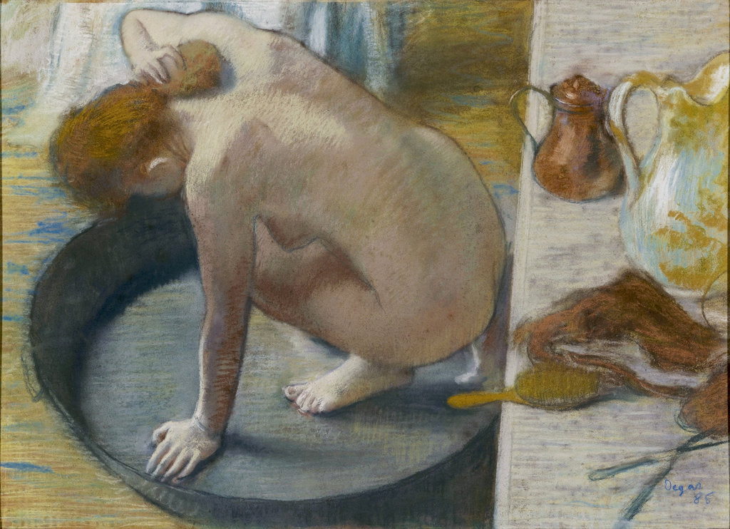 Detail of The tub by Edgar Degas