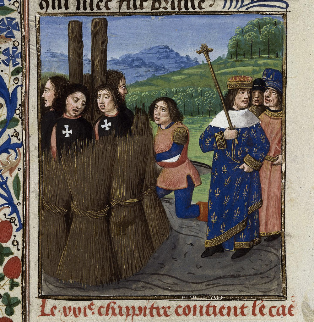 Detail of The burning of Templars by Master of the White inscriptions