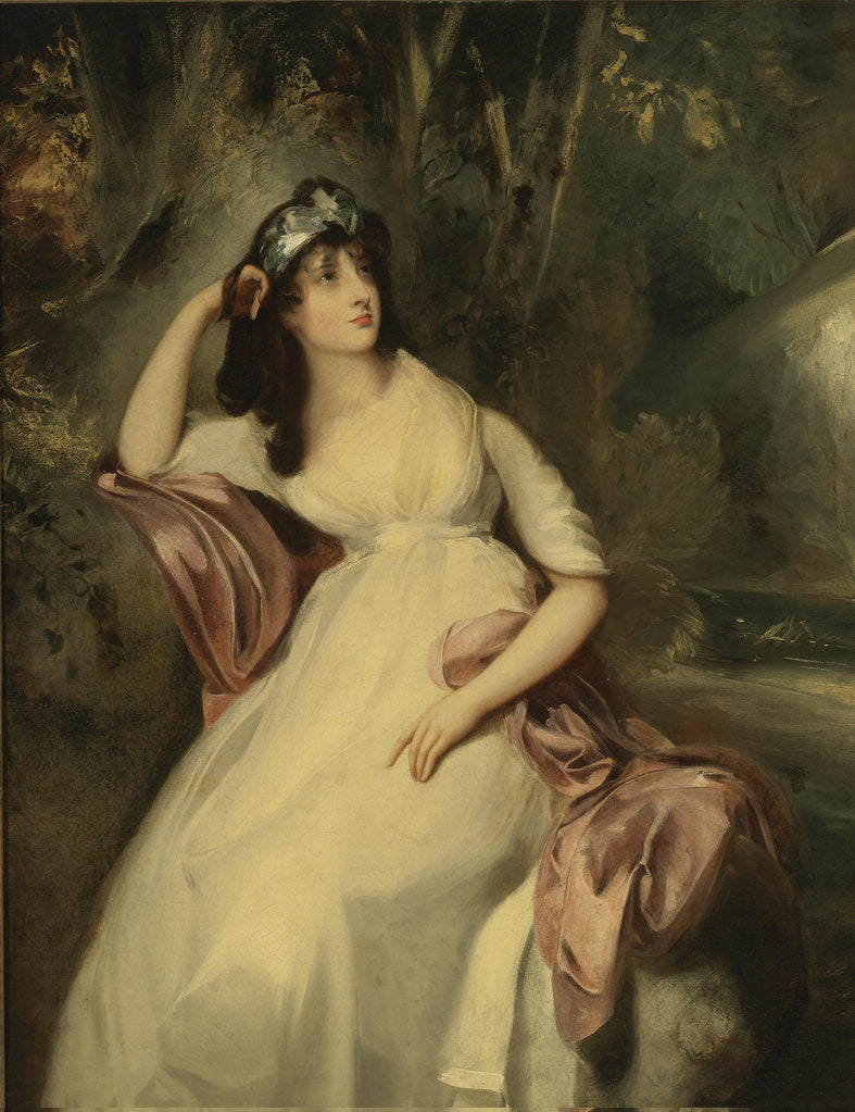 Detail of Portrait of Sally Siddons by Sir Thomas Lawrence