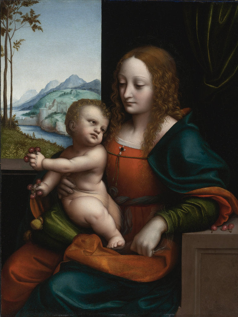 Detail of Madonna of the Cherries by Giampietrino